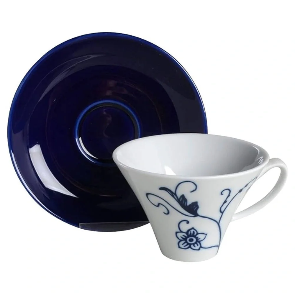 Brand new Vintage Crate & Barrel Camille Cup & Saucer set of 2 made in Portugal